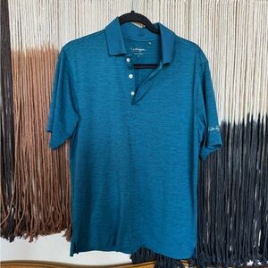 Heathered teal blue Walter Hagen polo